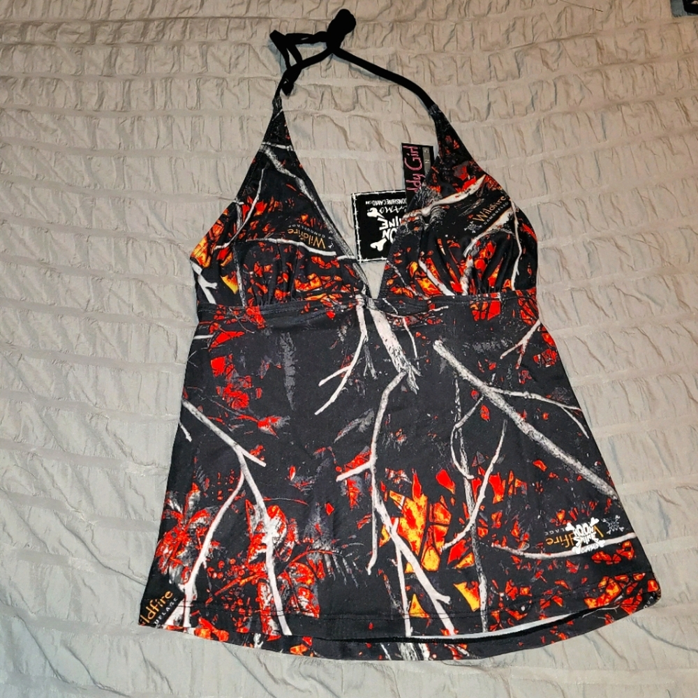 NWT Moonshine Camo  swim top